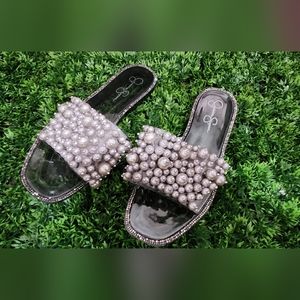 Pearl Embellished Sandals